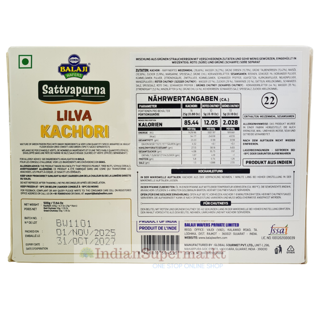 Balaji Frozen Lilva Kachori (Delivery in Berlin) - IndianSupermarkt