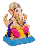 Eco Friendly Shree Rajmudra Siddhivinayak Ganpati Bappa Murti or Shadu Mati Ganesha 9"