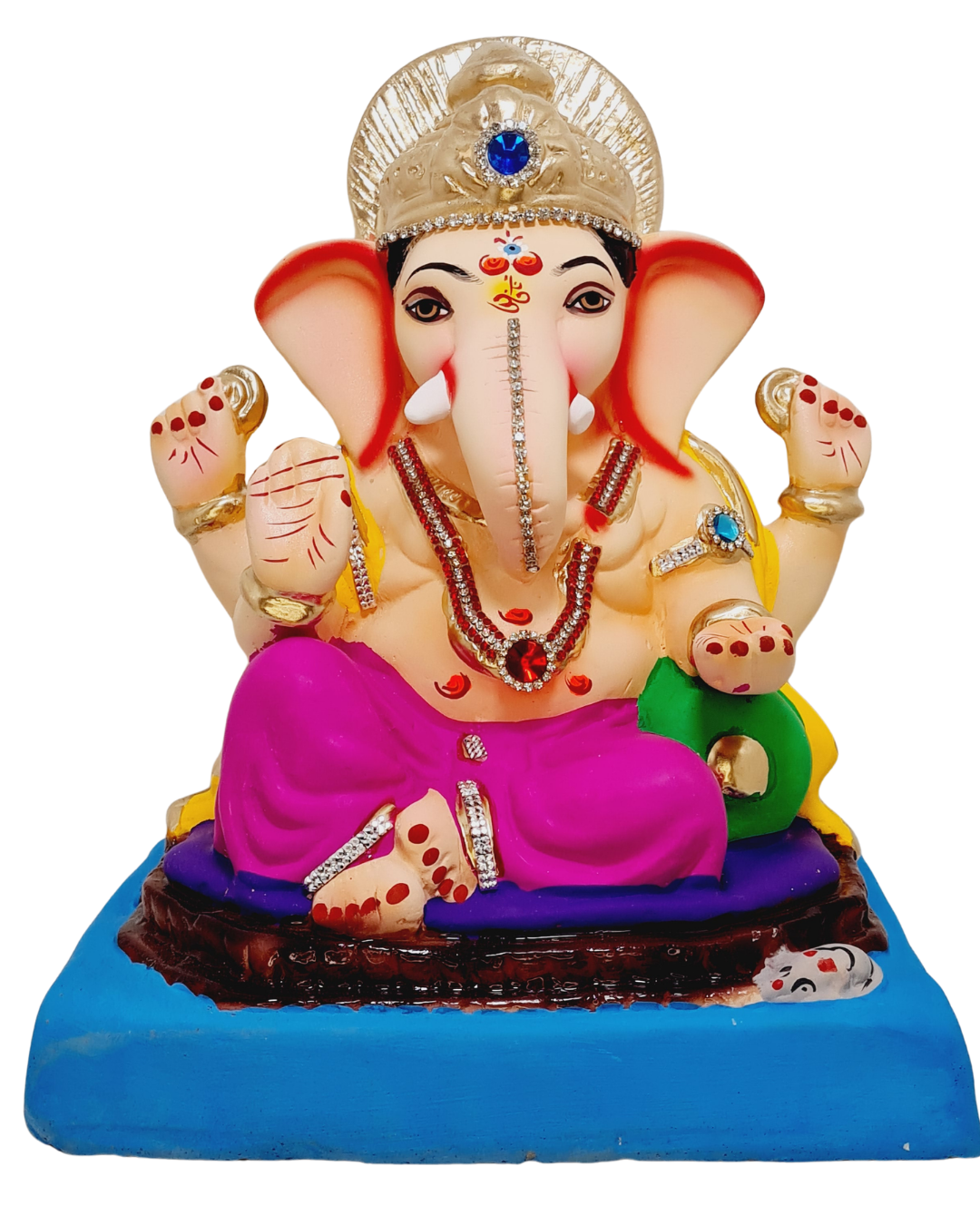 Eco Friendly Ganesha Rajmudra Ganesha or Shadu Mitti Ganesh 10"