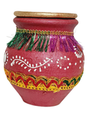 Clay or Mitti Kalash Karwa with Lid Medium