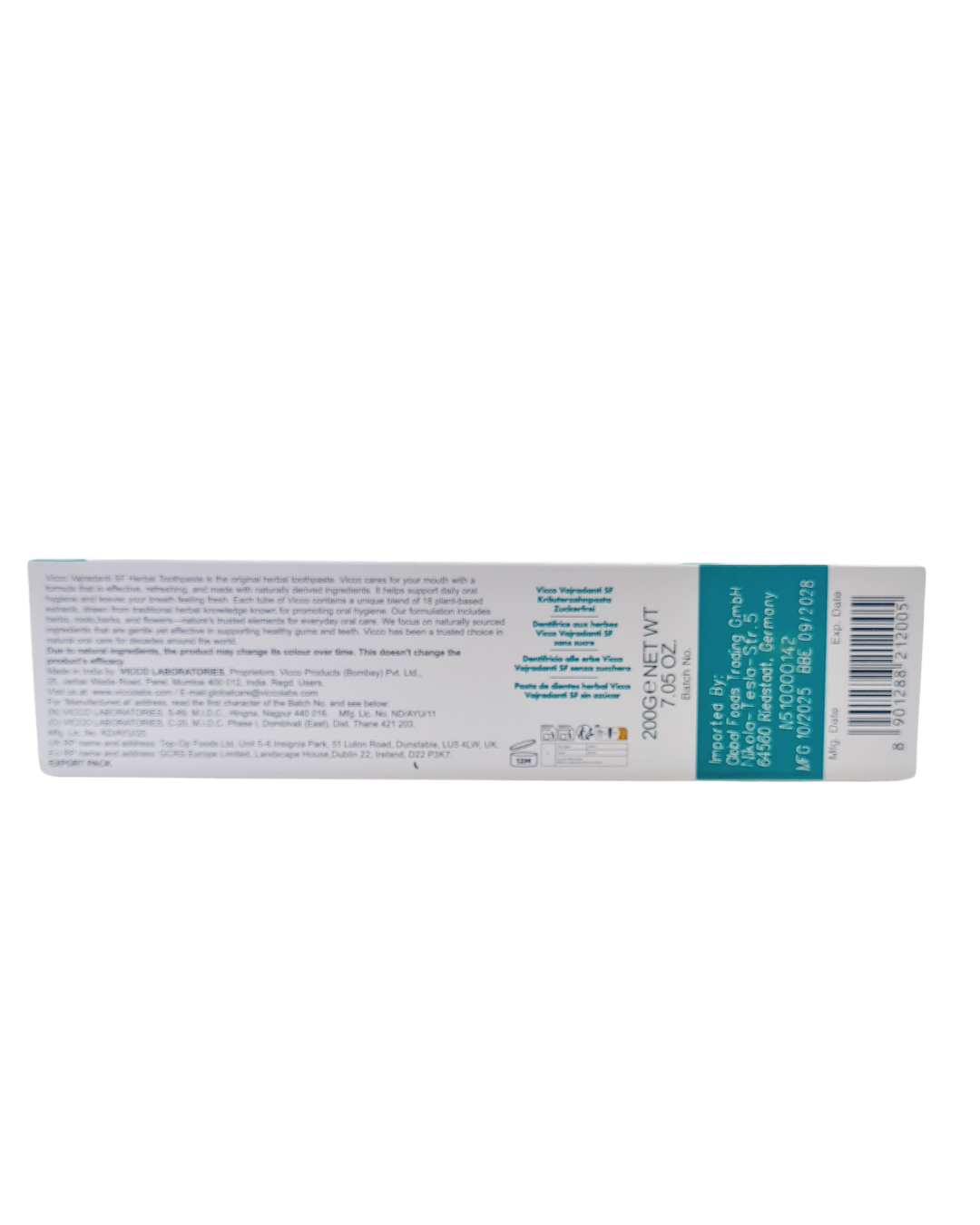 Vicco Vajradanti Tooth Paste - Sugar Free 200gm