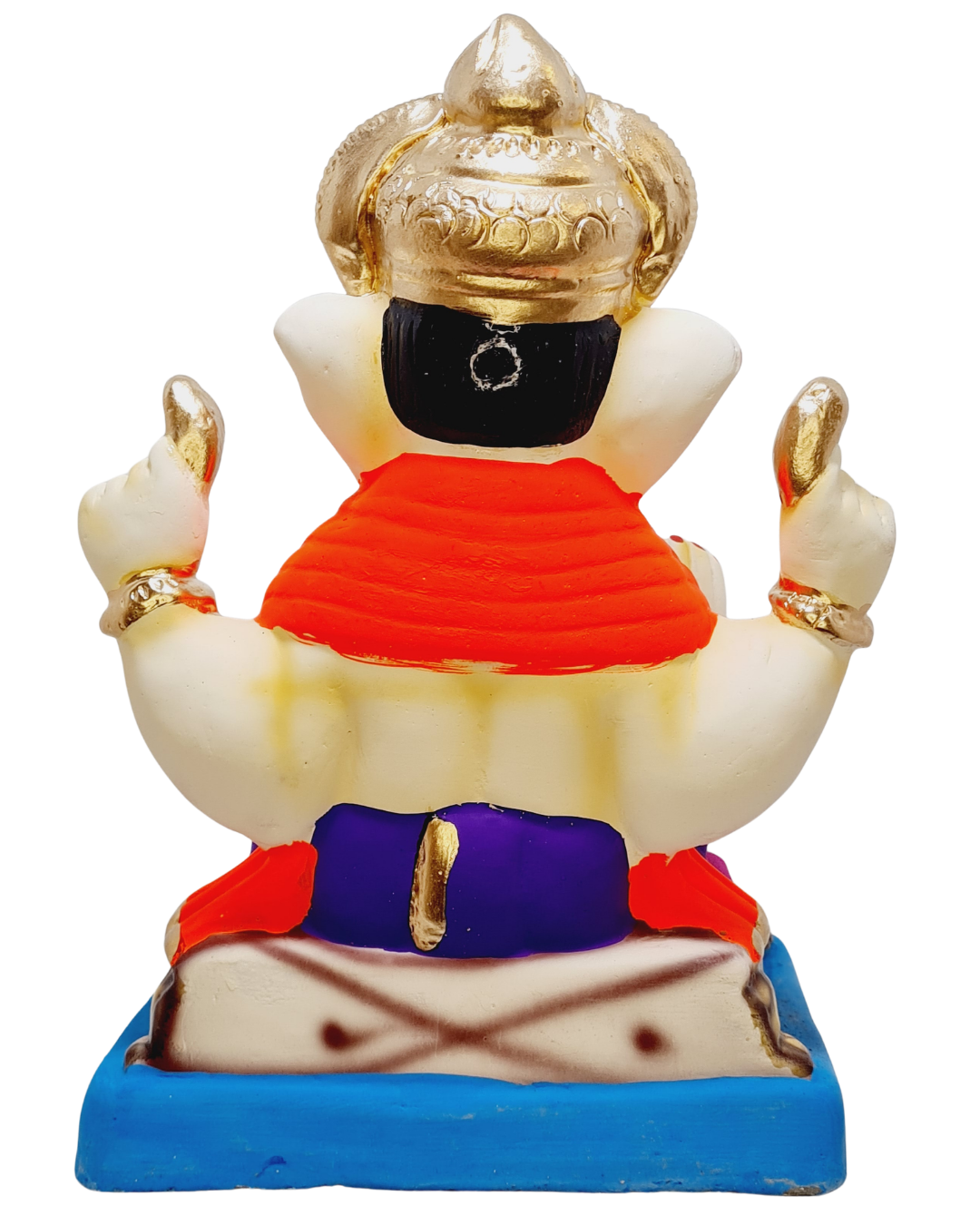 Eco Friendly Ganesh Padmasana  Murti  - Shadu Mati Ganesha 12"