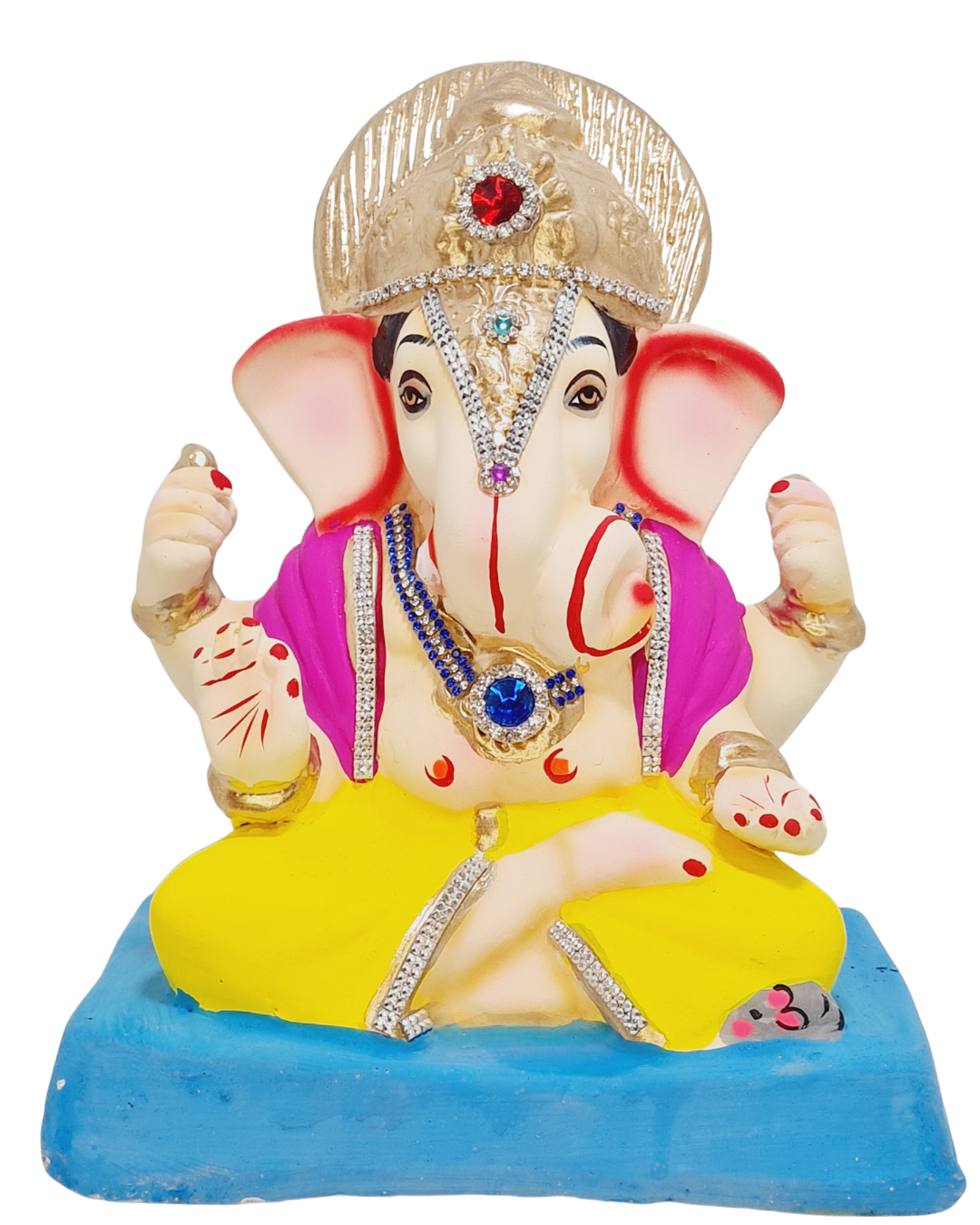 Eco Friendly Ganesha Dagdusheth Style Ganesha 9"