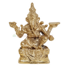 Mini Brass Ganesha Idol Sitting & 4 Armed - 3cm