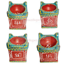 Hatri Tulsi Clay Diya Pack of 4