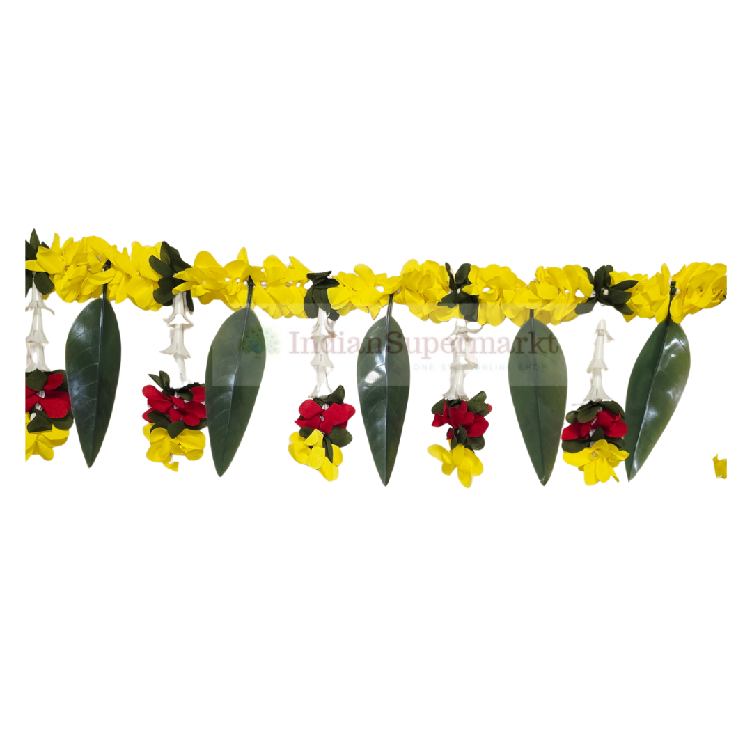 Toran Artificial Yellow Flower and Mango Leaves