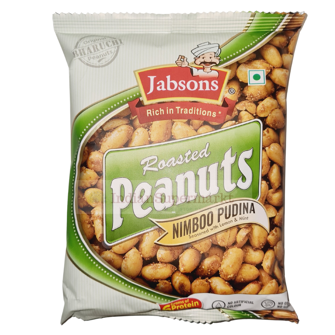 Jabsons Roasted Peanuts Nimbu N Pudina  140gm - IndianSupermarkt