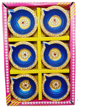 Clay Diya or  Mitti Diya  - Set of 6