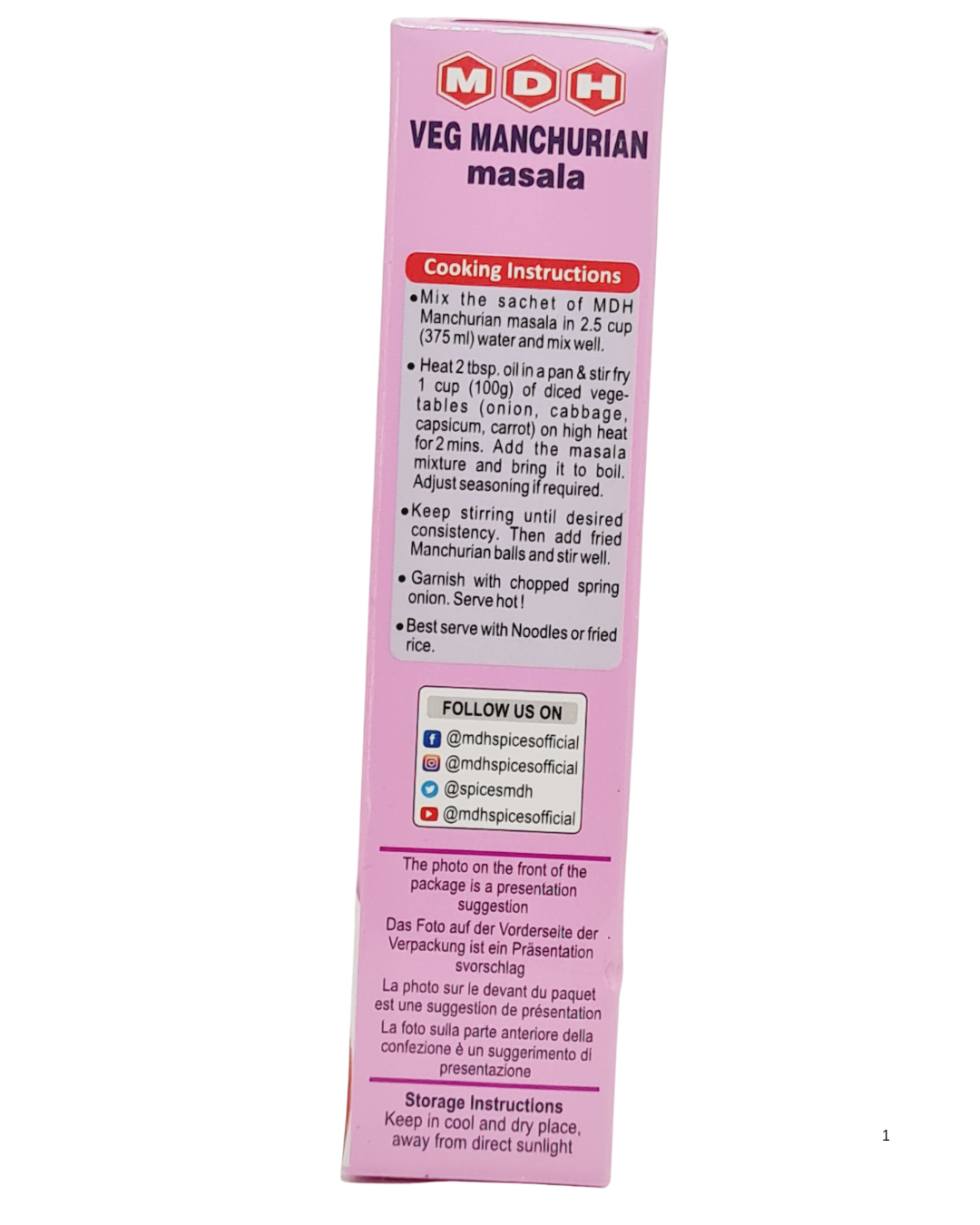 MDH Veg. Manchurian Masala 45gm
