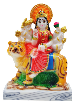 God Statue or Murti Poly Marble Durga Mata or  Vaishnav Mata