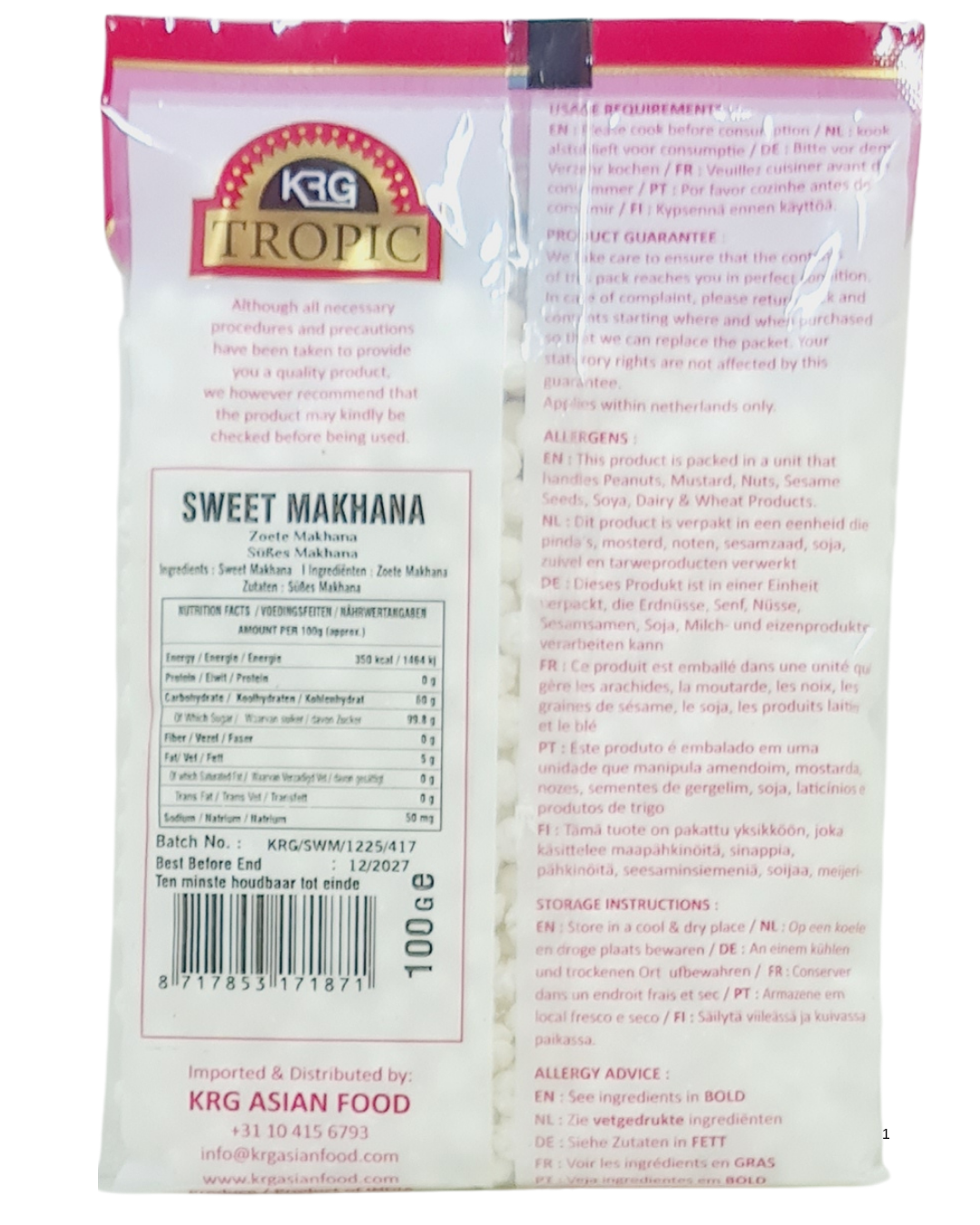 Tropic Sweet Makhana 100gm
