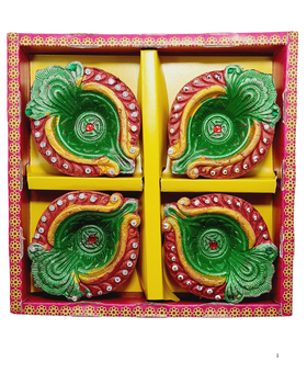 Clay Diya or Mitti Diya - Set of 4