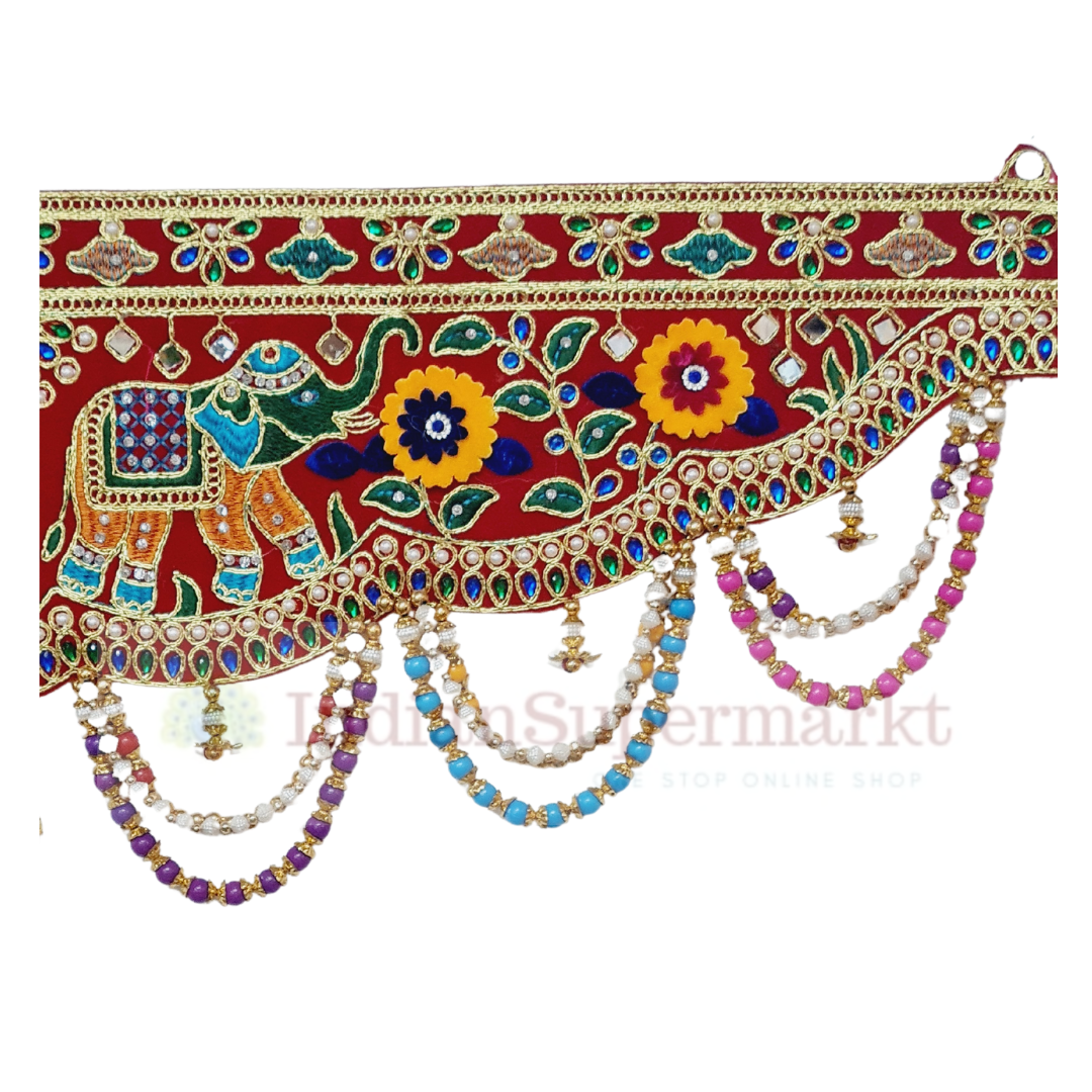 Kathiyawadi Craft Multicolour Pearl Toran or Bandharwar