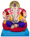 Eco Friendly Ganesha Jaswant Chaturbhuj or Shadu Mati Ganpati 10"