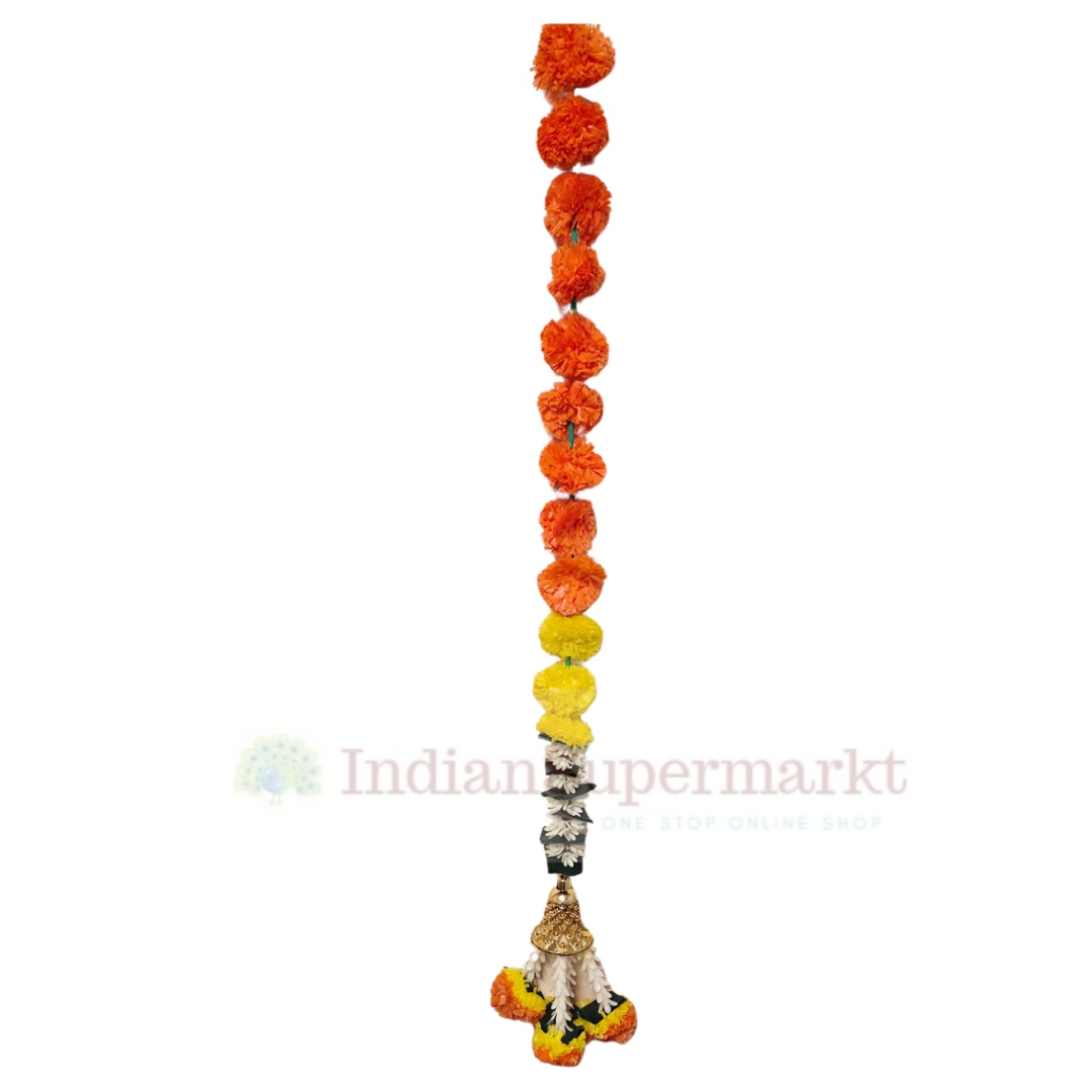Marigold Hanging Toran With Bell