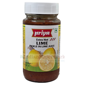 Priya Lime Pickle Ex Hot (Without Garlic) 300gm
