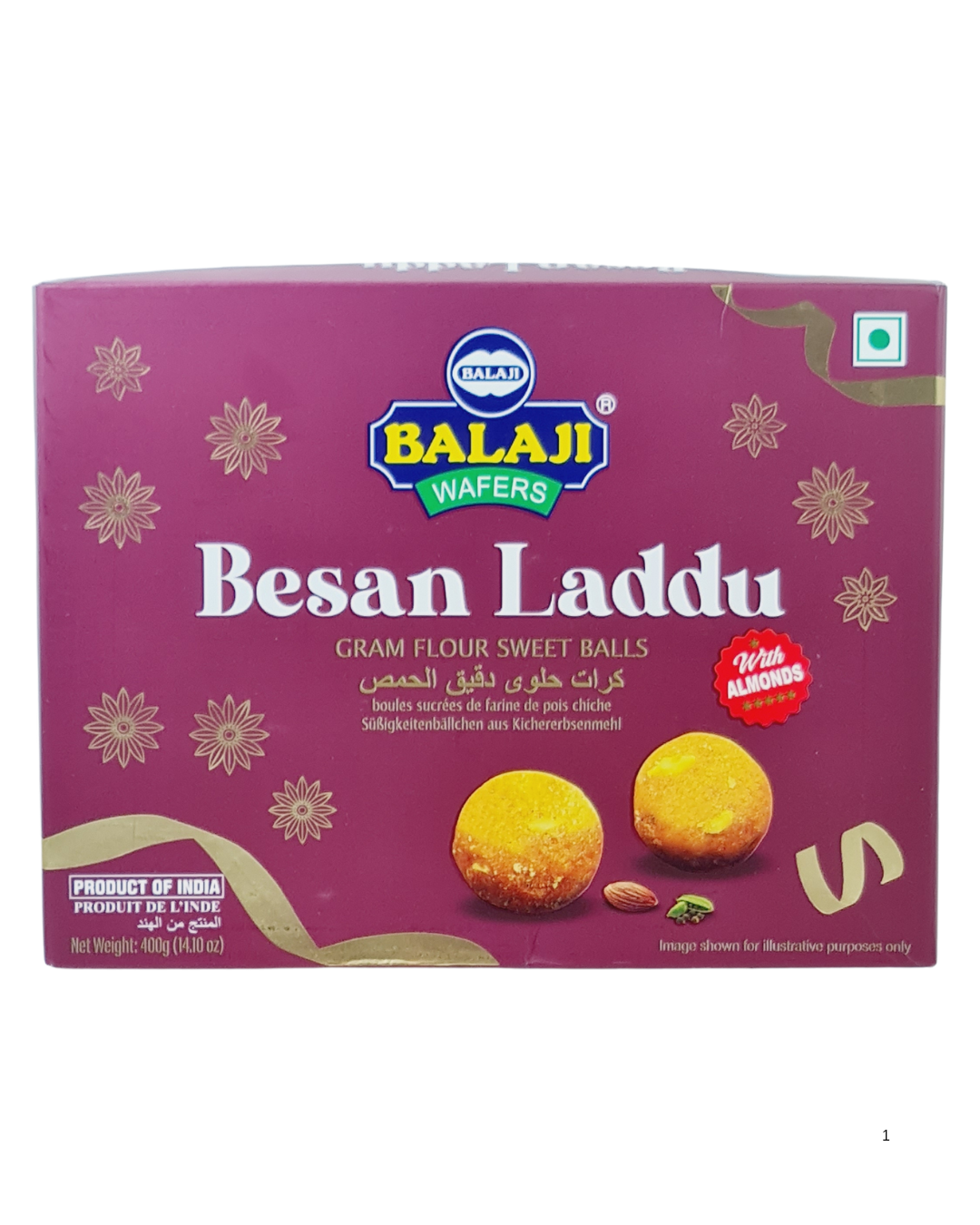 Balaji Besan Laddu With Almonds 400gm