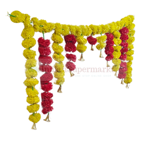 Artificial  Marigold Toran With Bell