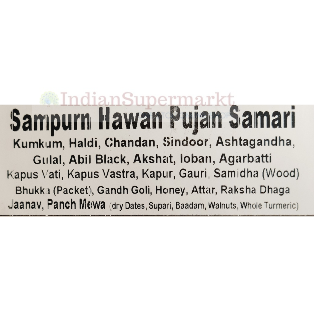 Sampurn Hawan Pooja Samagri including Upla (Dry Cow Dung) - IndianSupermarkt