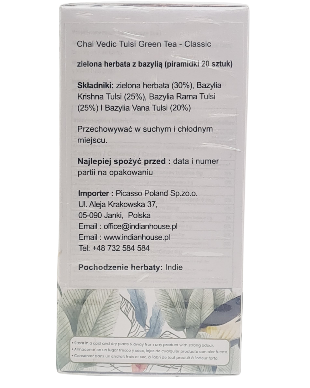 Chai Vedic Tulsi green Tea  20bags (Expire :02.07.2026)