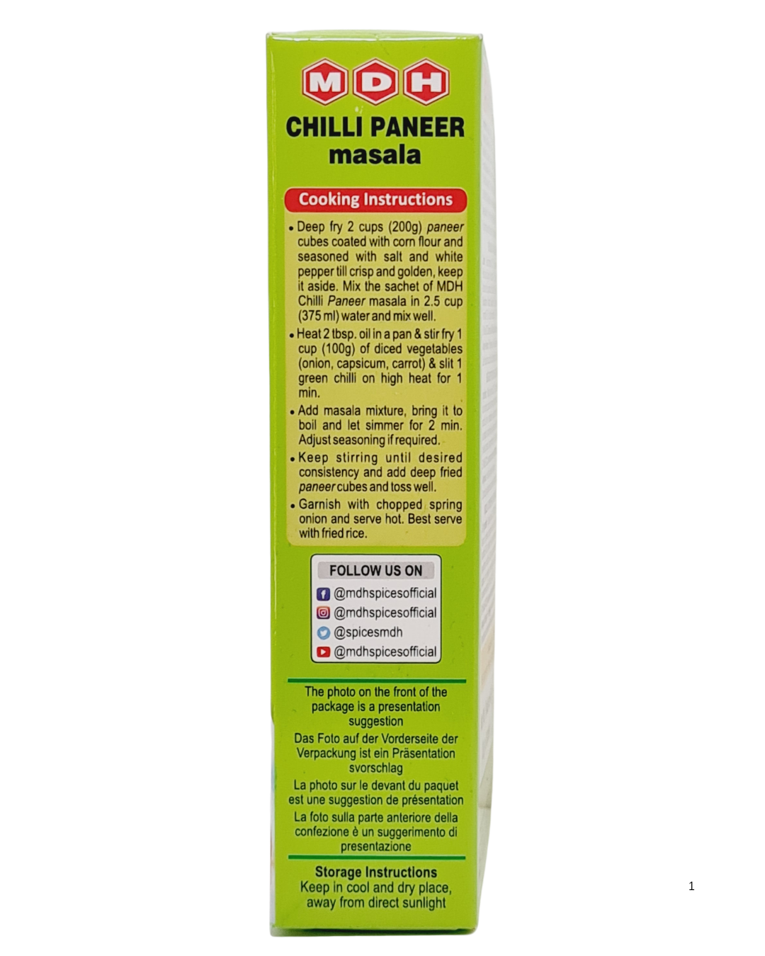 MDH Chilli Paneer Masala 45gm