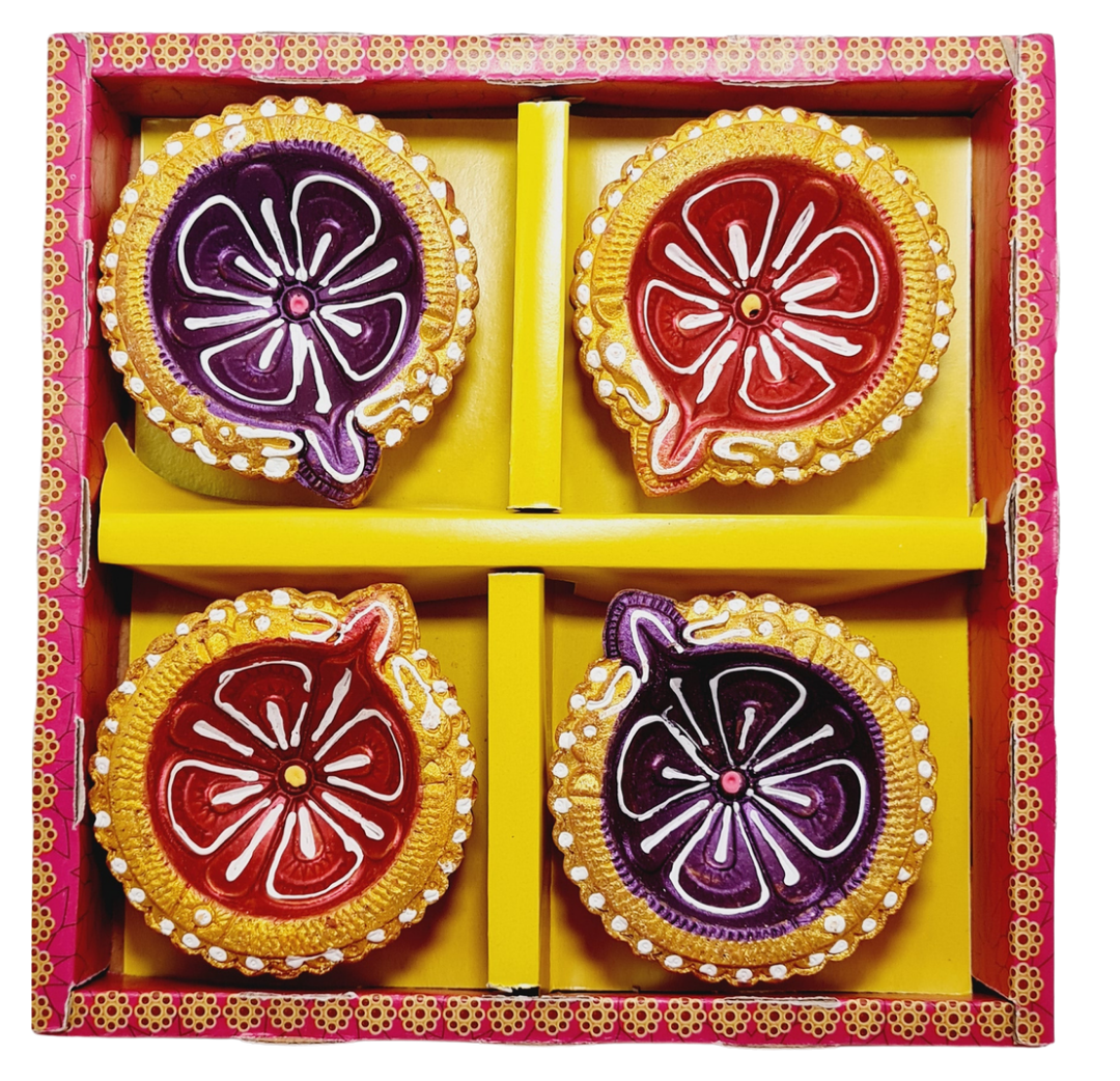 Clay Diya or Mitti Diya - Set of 4