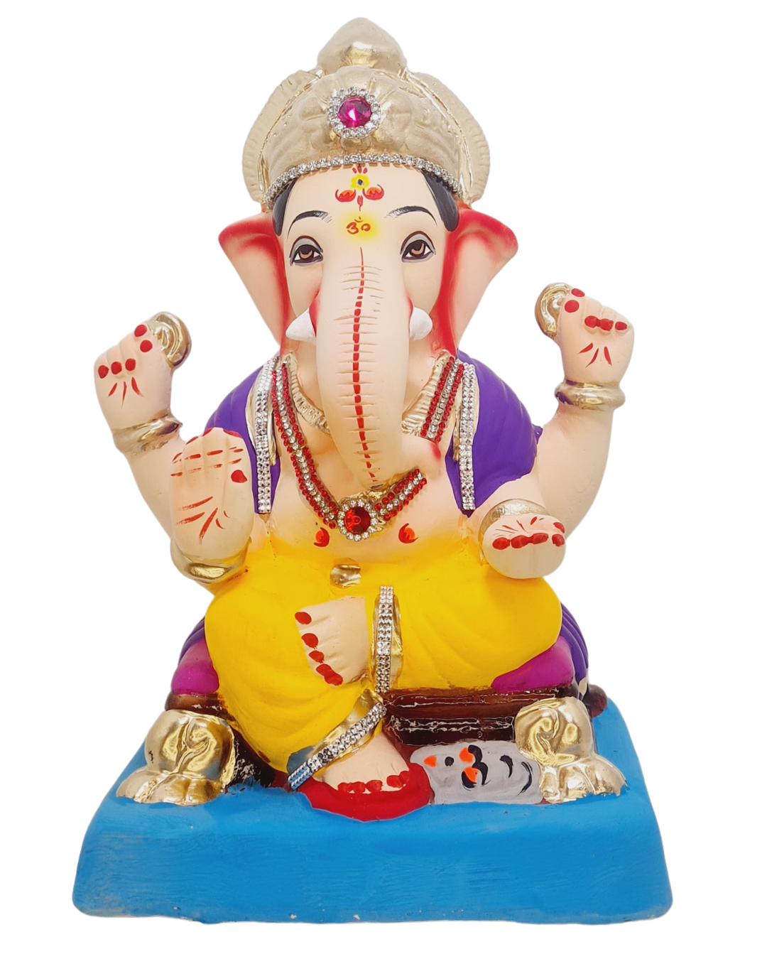 Eco Friendly Ganesha Choranga Double Load  or Shadu Mati Ganesha 10"