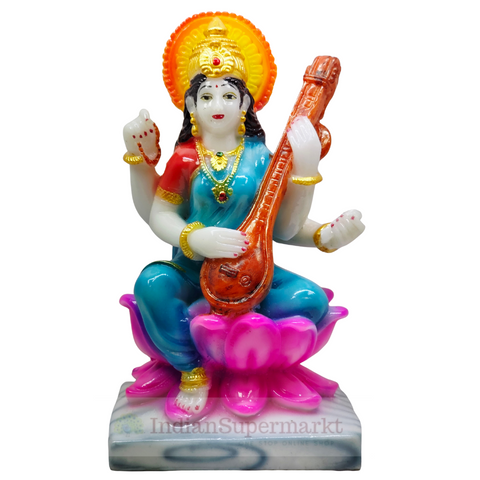 God Statue Poly Marble Maa Saraswati 7inc