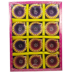 Random Design  Clay Diya or Mitti Diya - Pack of 12