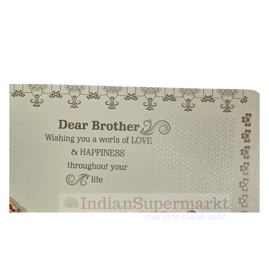 Om Rakhi with Multicolour Pearl and  Massage