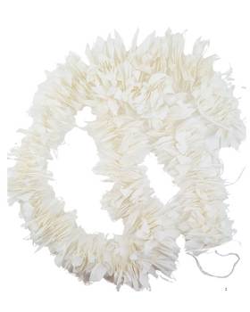 White mogra Gajra Hair accessory with Thread Band for women - indiansupermarkt