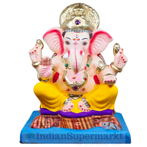 Eco Friendly Ganesha Choranga Double Load  or Shadu Mati Ganesha 11"