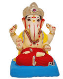 Eco Friendly Padmasana Ganpati Bappa Murti or Shadu Mati Ganesha 9"