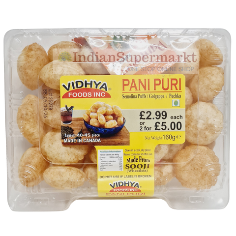 Vidhya Instant Suji PaniPuri 160gm