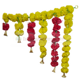 Artificial  Marigold Toran With Bell