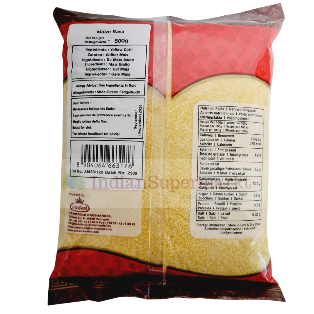 Annam Maize Rava 500gm - IndianSupermarkt