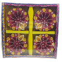 Random Design Clay Mitti Diya - Set of 4