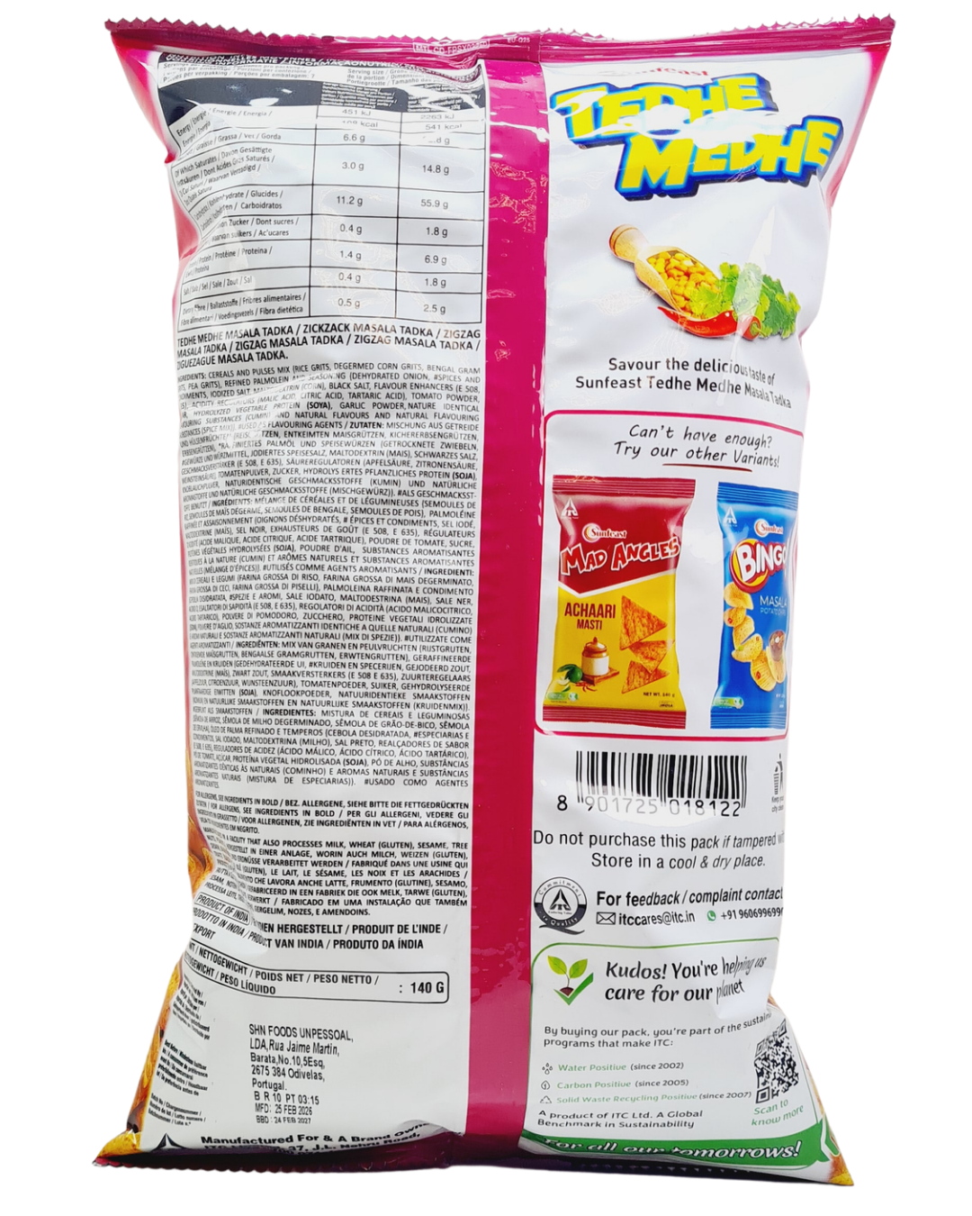 Sunfeast Tedhe Medhe Masala Tadka 140gm