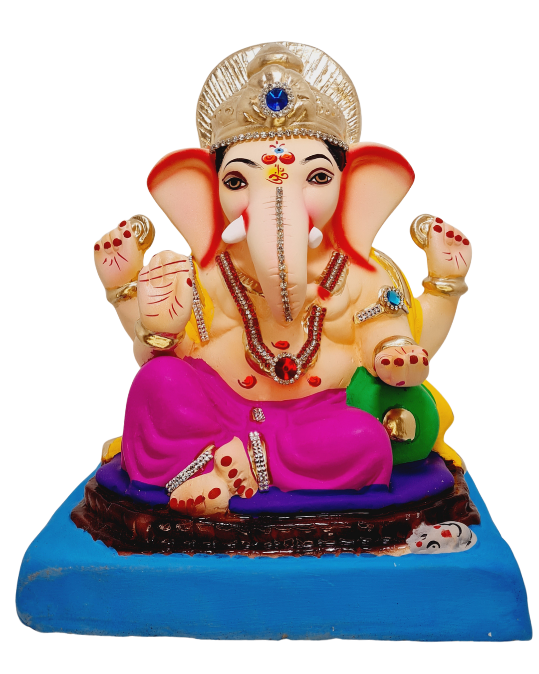 Eco Friendly Ganesha Rajmudra Ganesha or Shadu Mitti Ganesh 10"