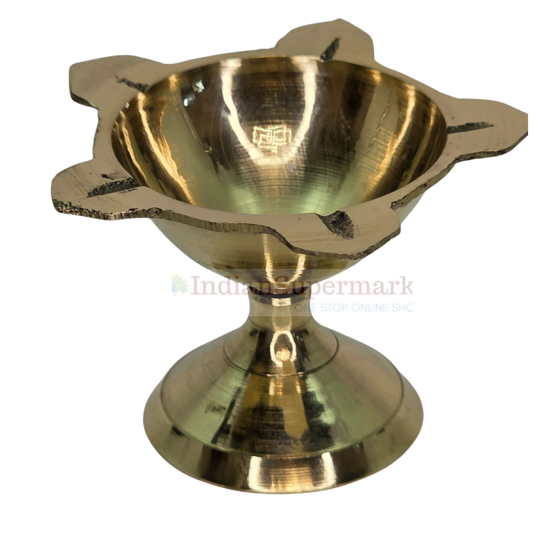 Brass Diya 5 Sided - Panch Wat