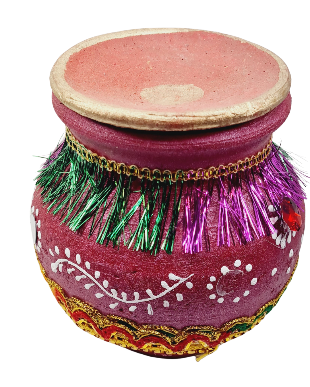 Clay or Mitti Kalash Karwa with Lid Medium