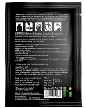 Black Rose Hair Colour Shampoo - Natural black 15ml