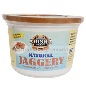 Adisha Natural Jaggery - Gur - Brown Tub 900gm