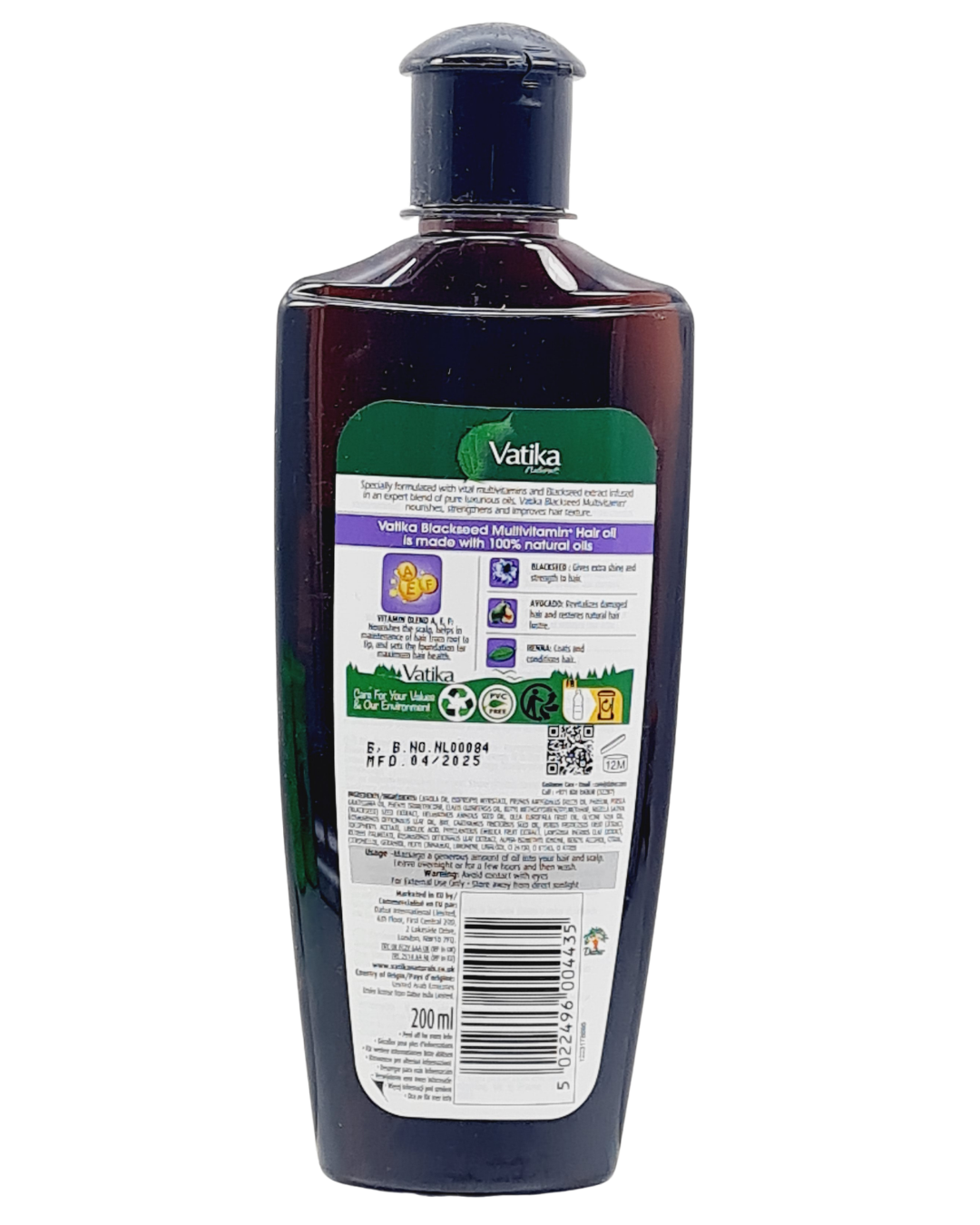 Dabur Vatika Blackseed Multivitamin Hair Oil 200ml - IndianSupermarkt