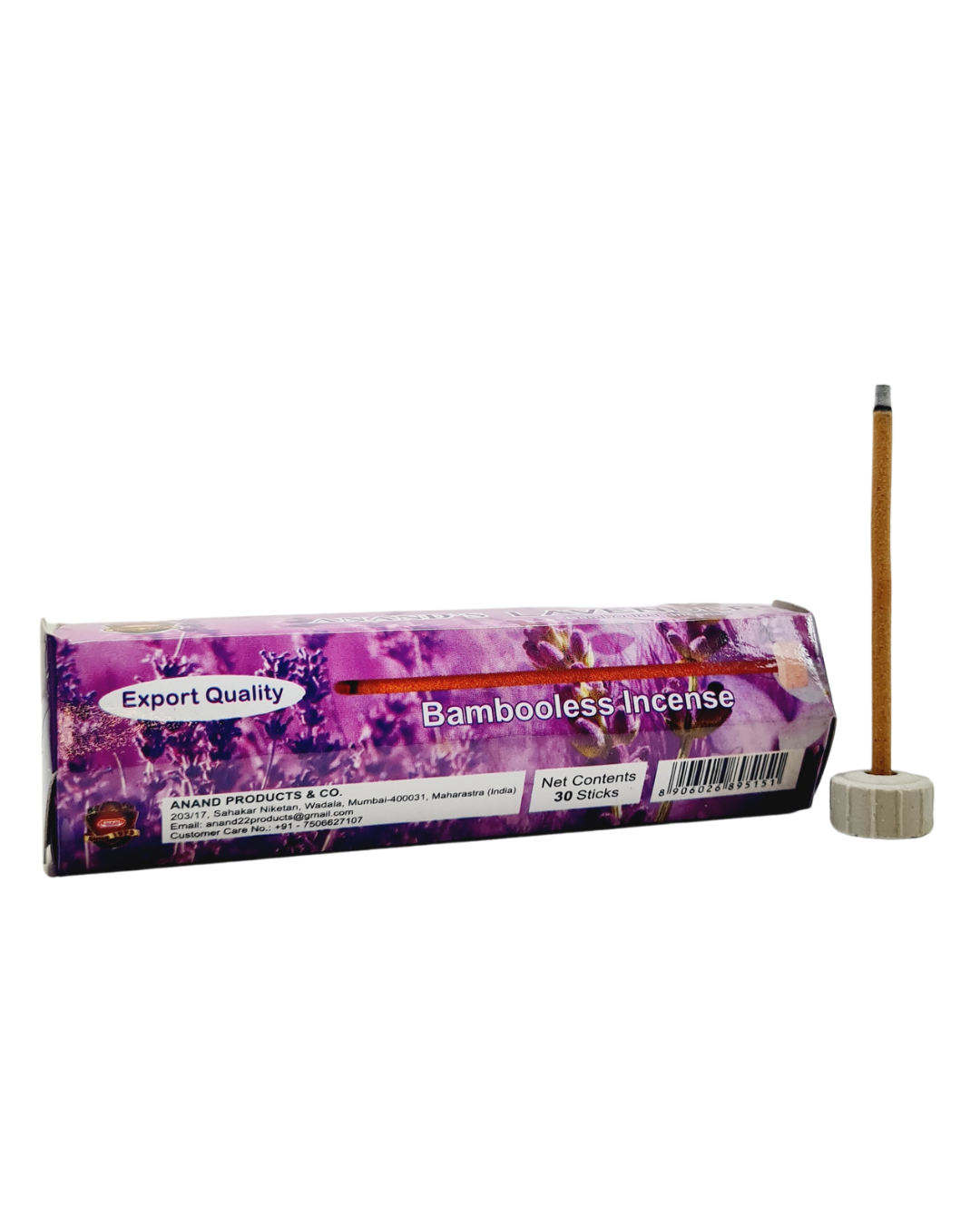 Anand's Dhoop Stick Lavender  (Bambooless Incense) - 30 Sticks