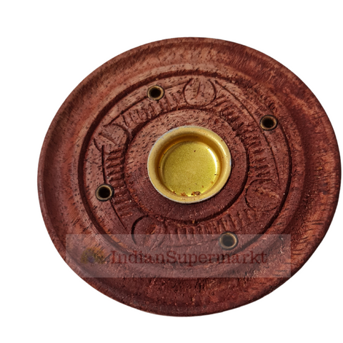 Wooden Incense Stick & Dhoop Holder Round 2 in 1