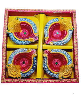 Clay Diya or Mitti Diya - Set of 4