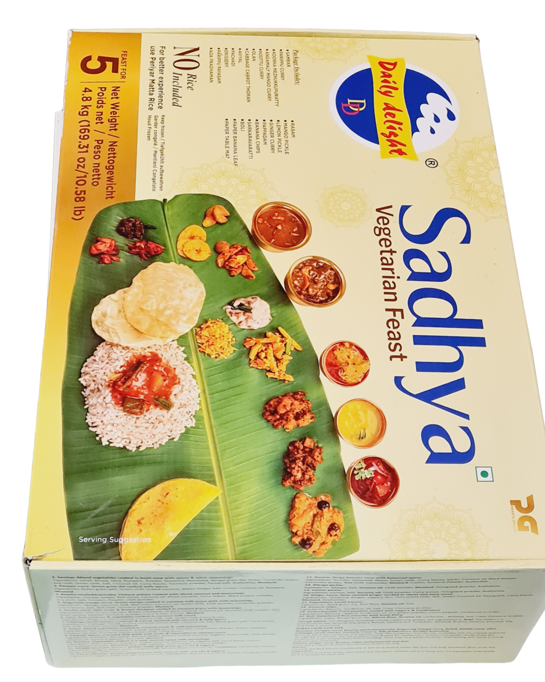 Daily Delight Frozen Sadhya Kit (Feast for 5 )- 4,80kg (Delivery in Berlin)