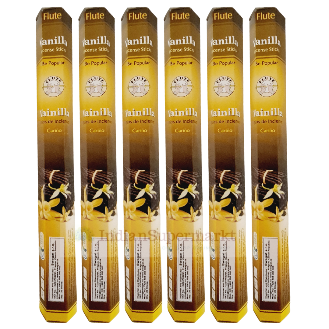 Flute Vanilla Agarbati - Pack of 6 X 15gm