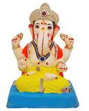Eco Friendly Padmasana Ganpati Bappa Murti or Shadu Mati Ganesha 9"